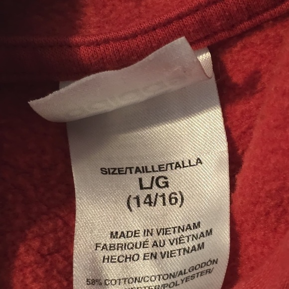 Adidas Kids Bold Red Hoodie - Picture 9 of 9